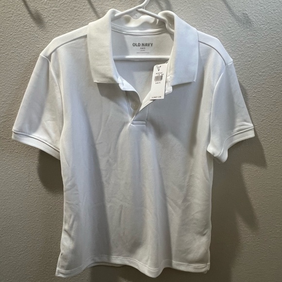 Old Navy Other - Old navy moisture wicking white polo boy size small 6/7